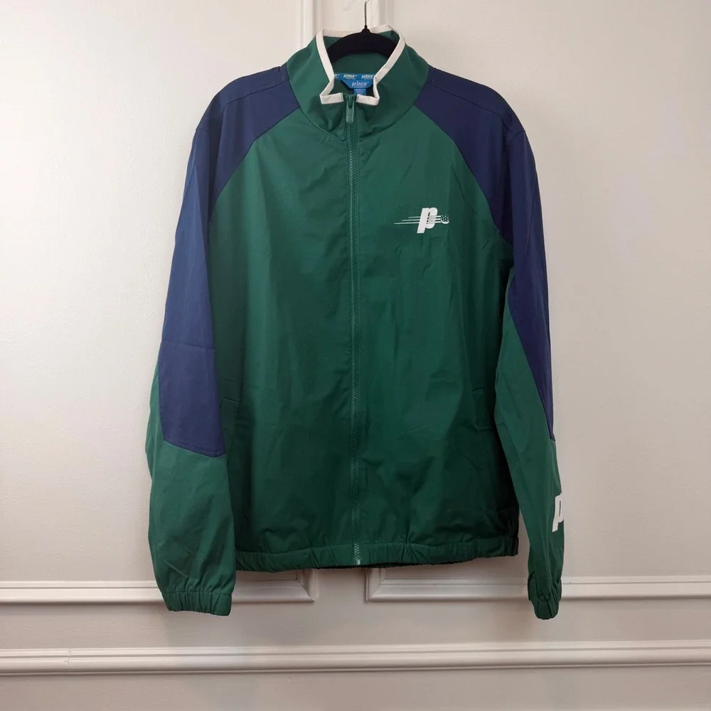 Prince Pickleball Windbreaker Jacket Men's M‎ Green Blue Colorblock Full Zip